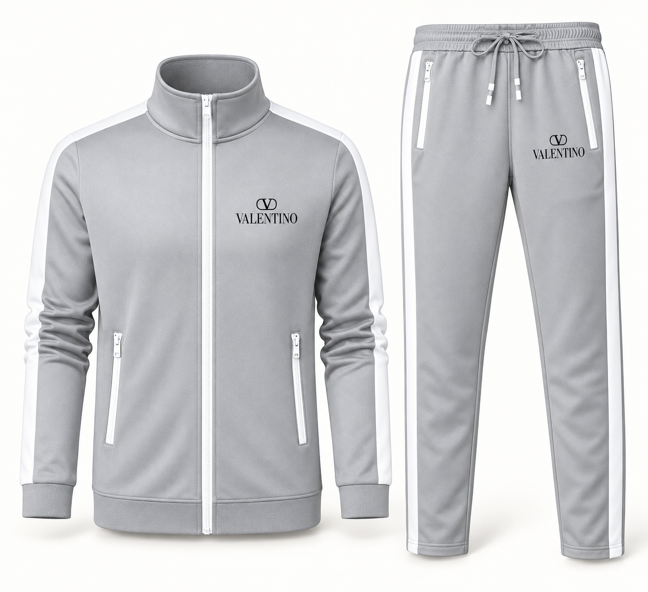 Men's Valentino Dri-Fit TrackSuit | Color: Grey | View 5