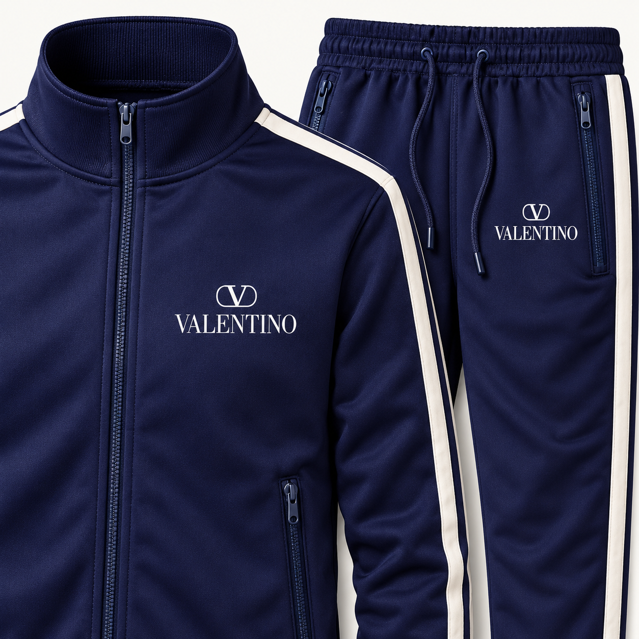 Men's Valentino Dri-Fit TrackSuit | Color: Navy | View 3