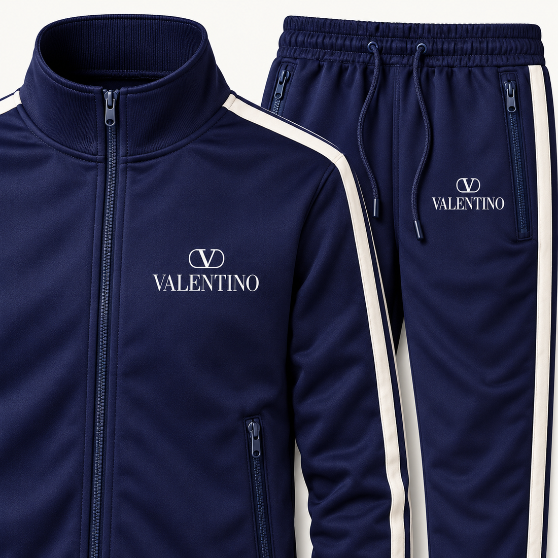 Men's Valentino Dri-Fit TrackSuit | Color: Navy | View 3