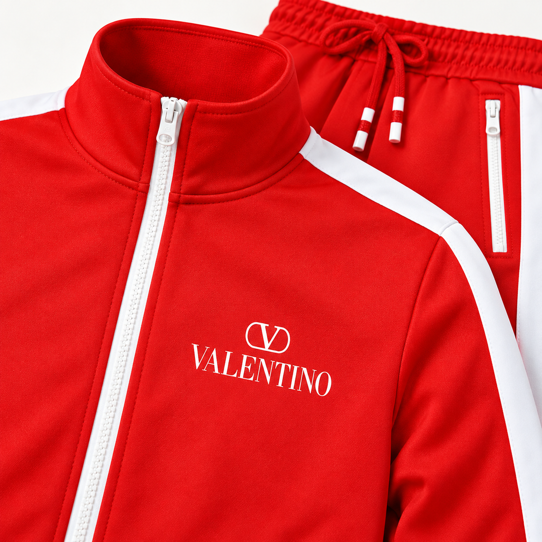 Men's Valentino Dri-Fit TrackSuit | Color: Red | View 3