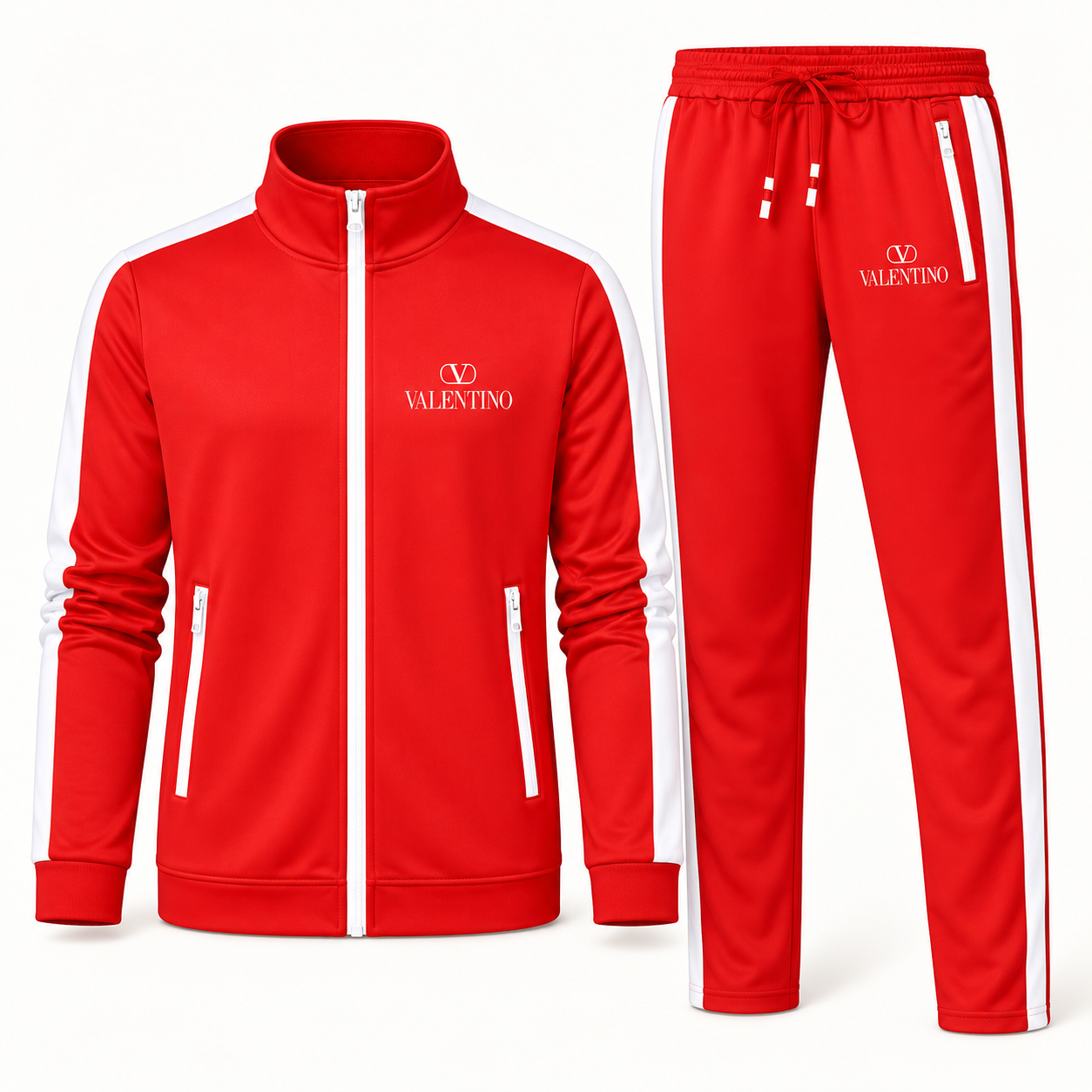 Men's Valentino Dri-Fit TrackSuit | Color: Red | View 5