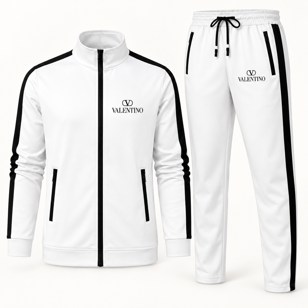Men's Valentino Dri-Fit TrackSuit | Color: White | View 5