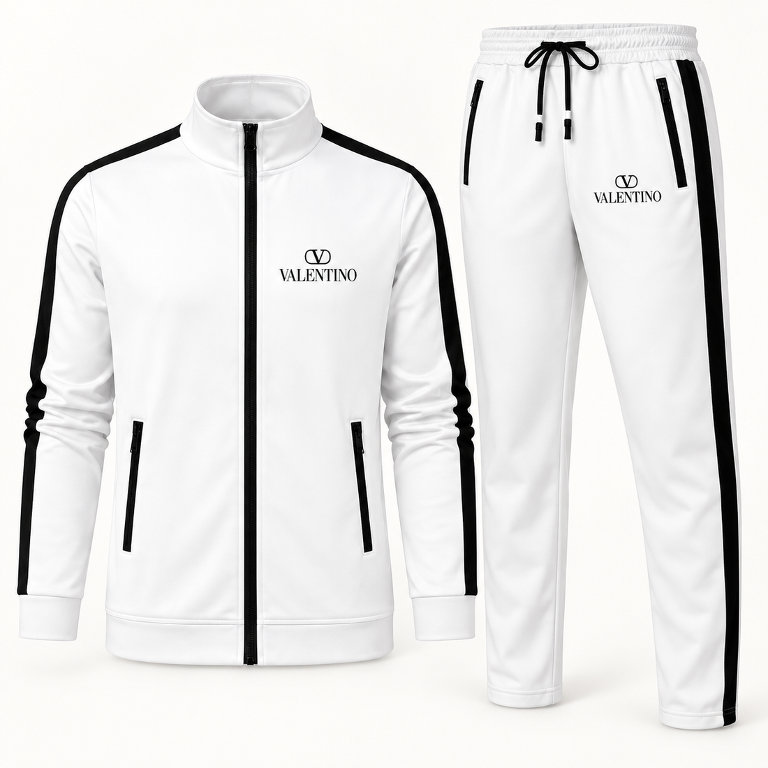 Men's Valentino Dri-Fit TrackSuit | Color: White | View 5