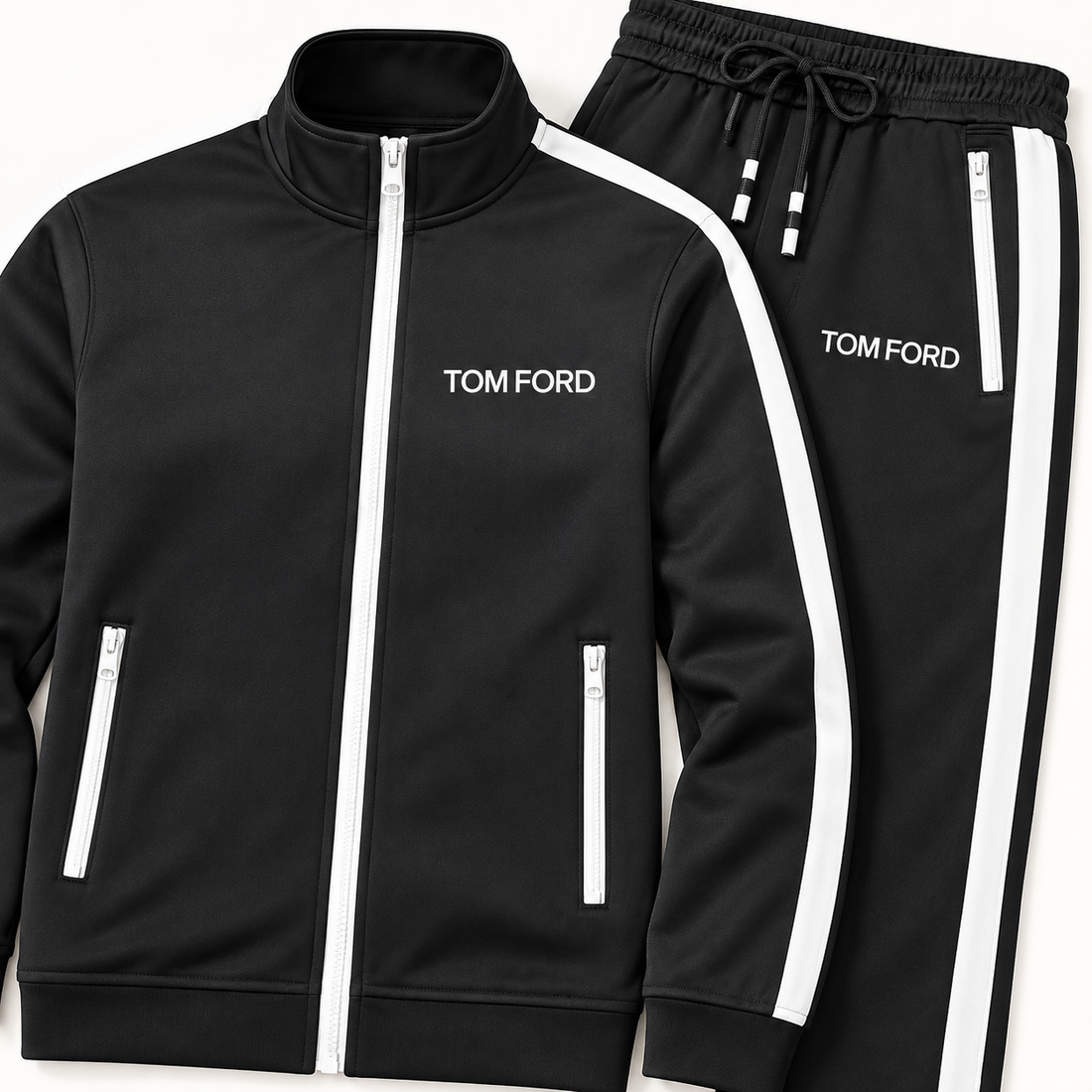 Men's Tom Ford Dri-Fit TrackSuit | Color: Black | View 4