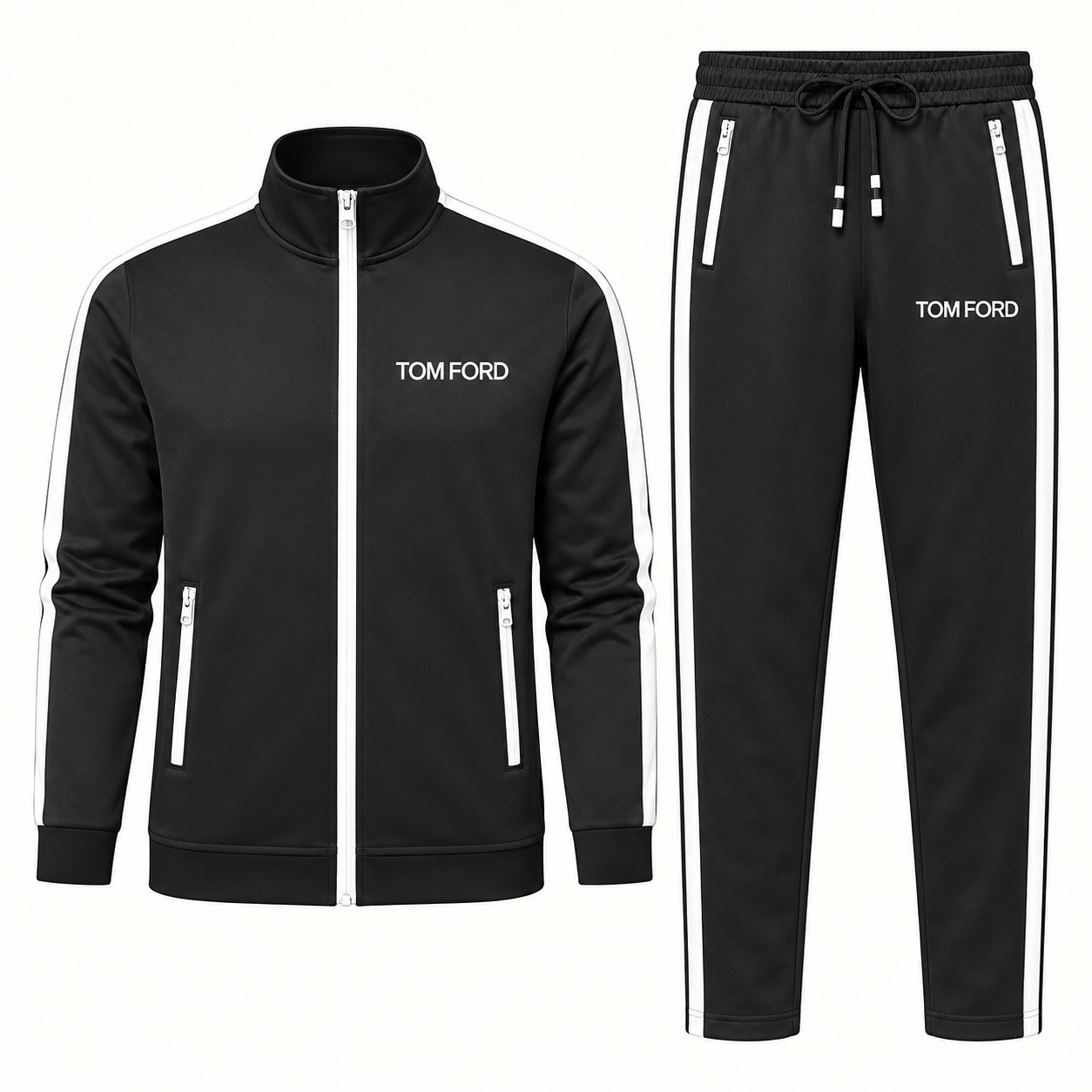 Men's Tom Ford Dri-Fit TrackSuit | Color: Black | View 5