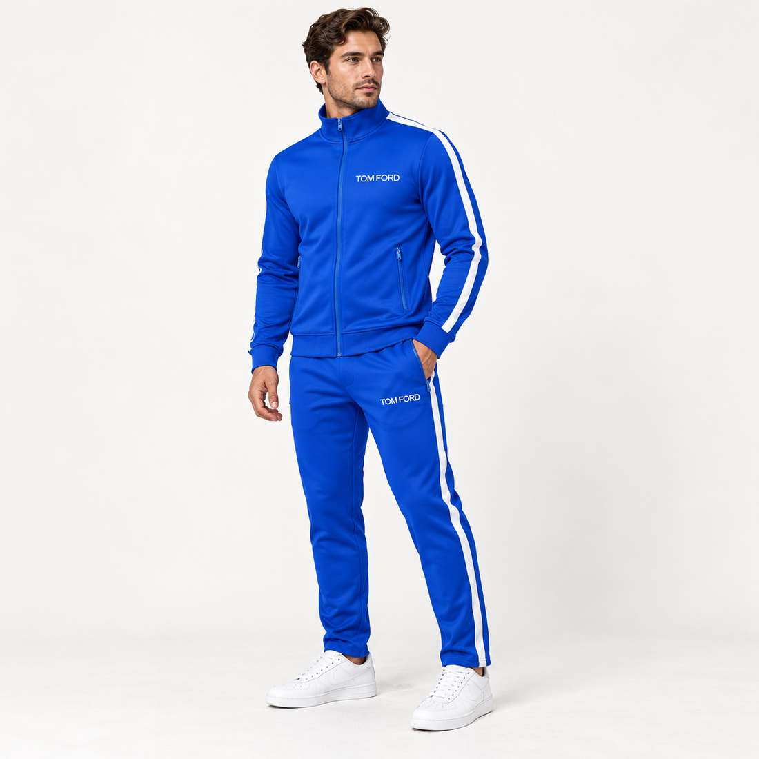 Men's Tom Ford Dri-Fit TrackSuit | Color: Blue | View 2
