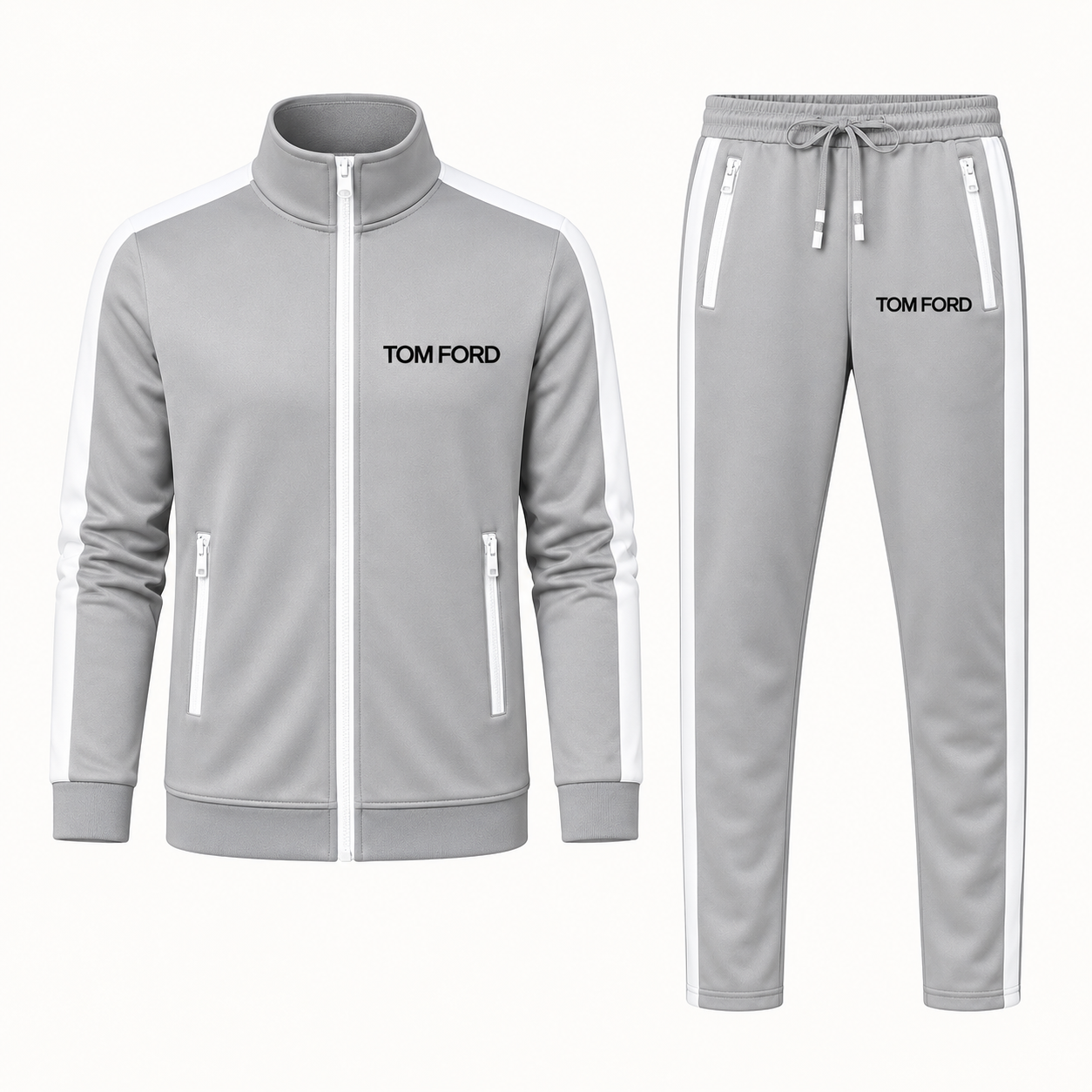 Men's Tom Ford Dri-Fit TrackSuit | Color: Grey | View 5