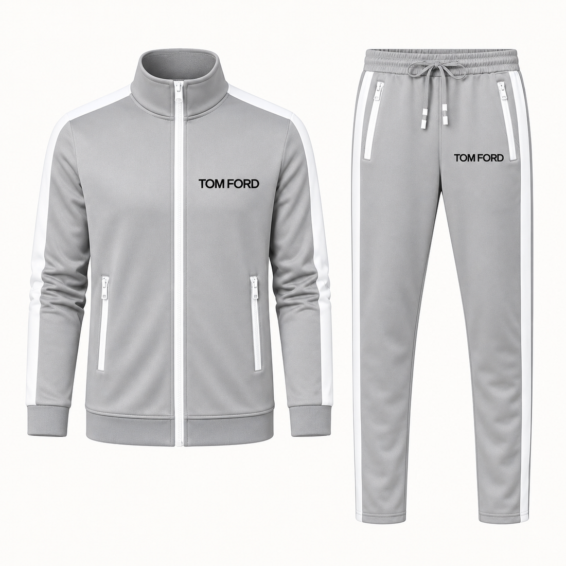 Men's Tom Ford Dri-Fit TrackSuit | Color: Grey | View 5