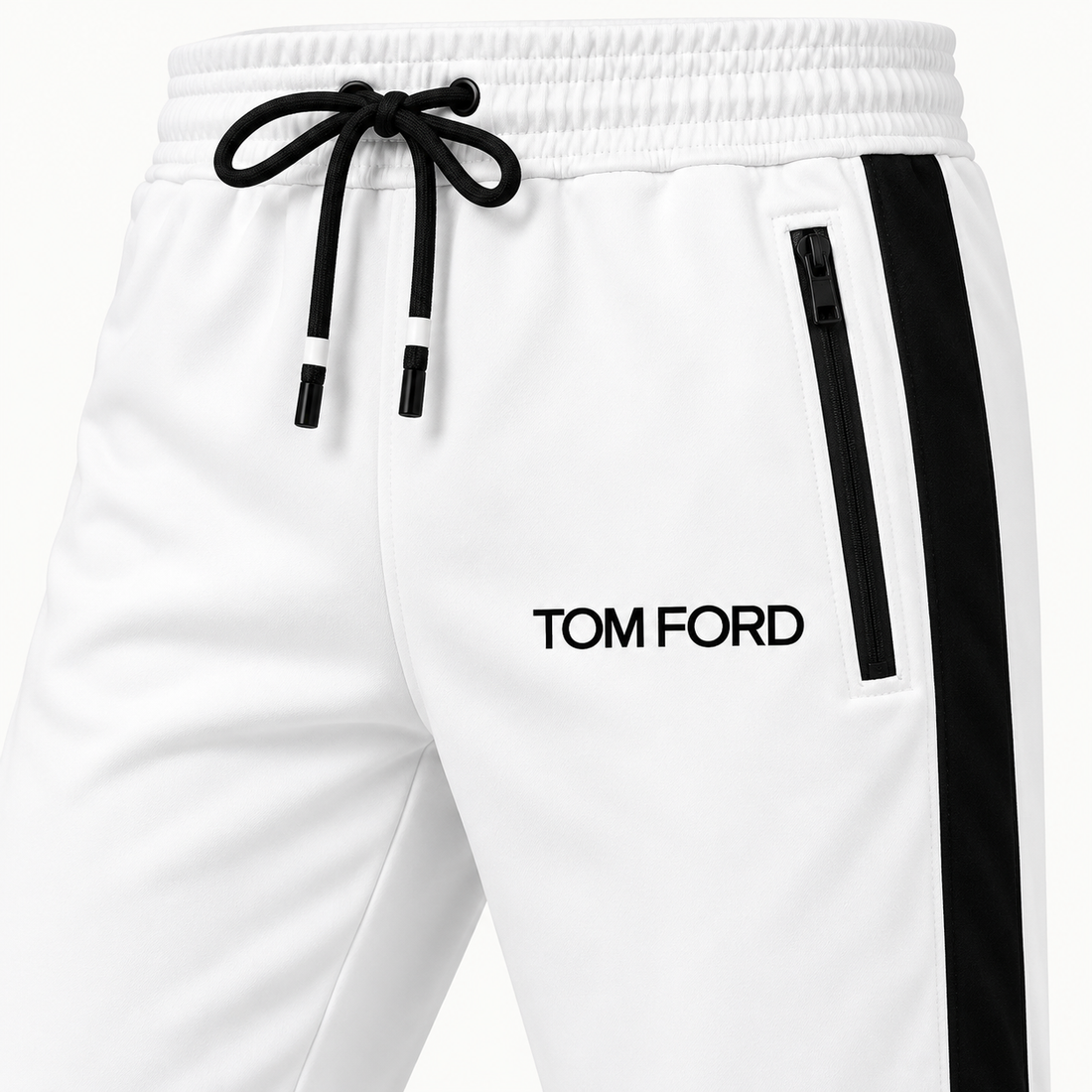 Men's Tom Ford Dri-Fit TrackSuit | Color: White | View 4