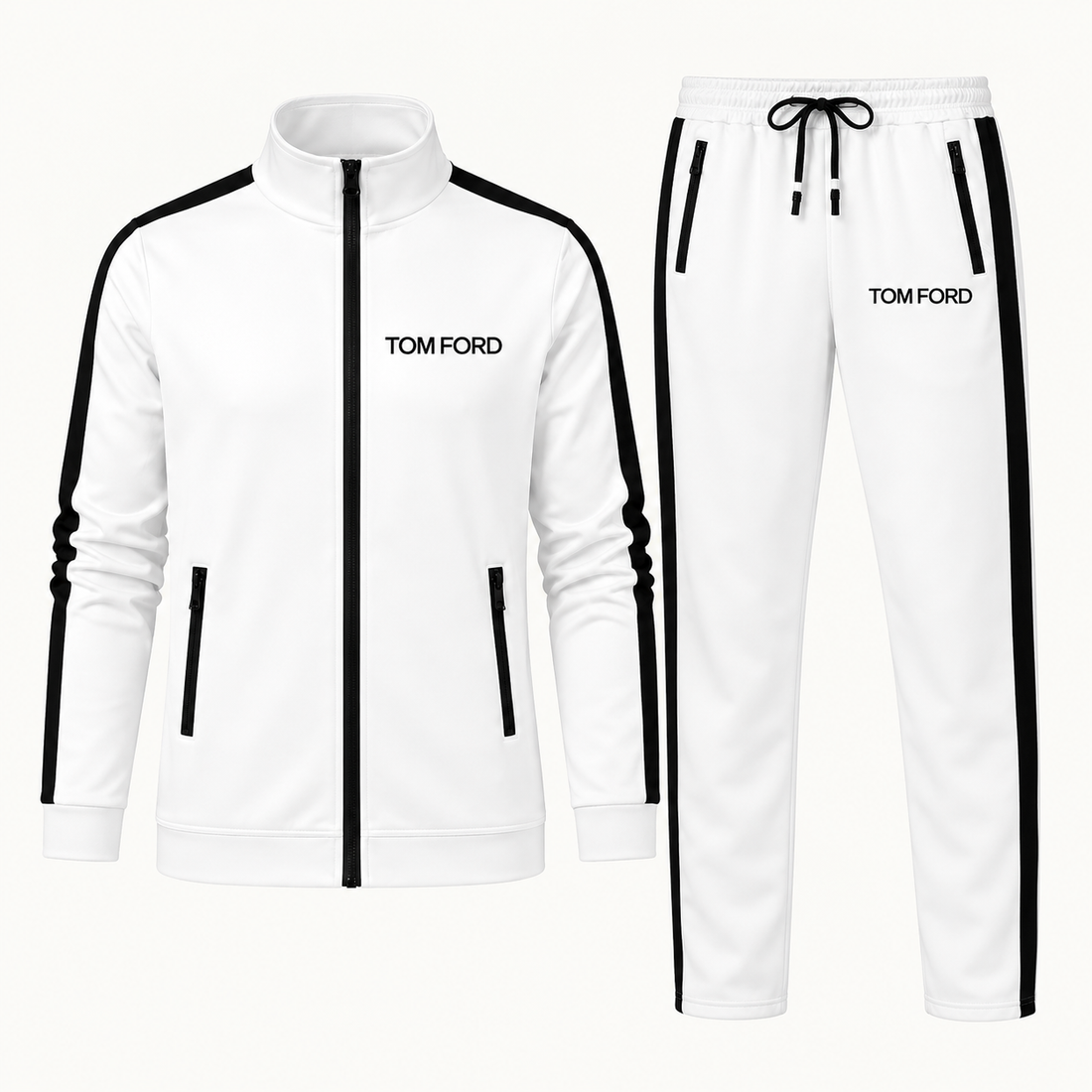 Men's Tom Ford Dri-Fit TrackSuit | Color: White | View 5
