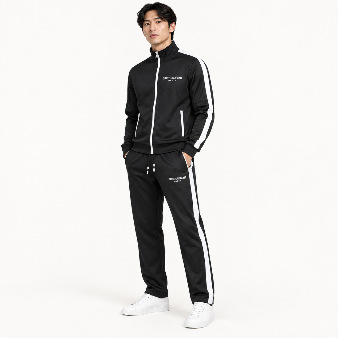 Men's Saint Laurent Dri-Fit TrackSuit | Color: Black | View 2