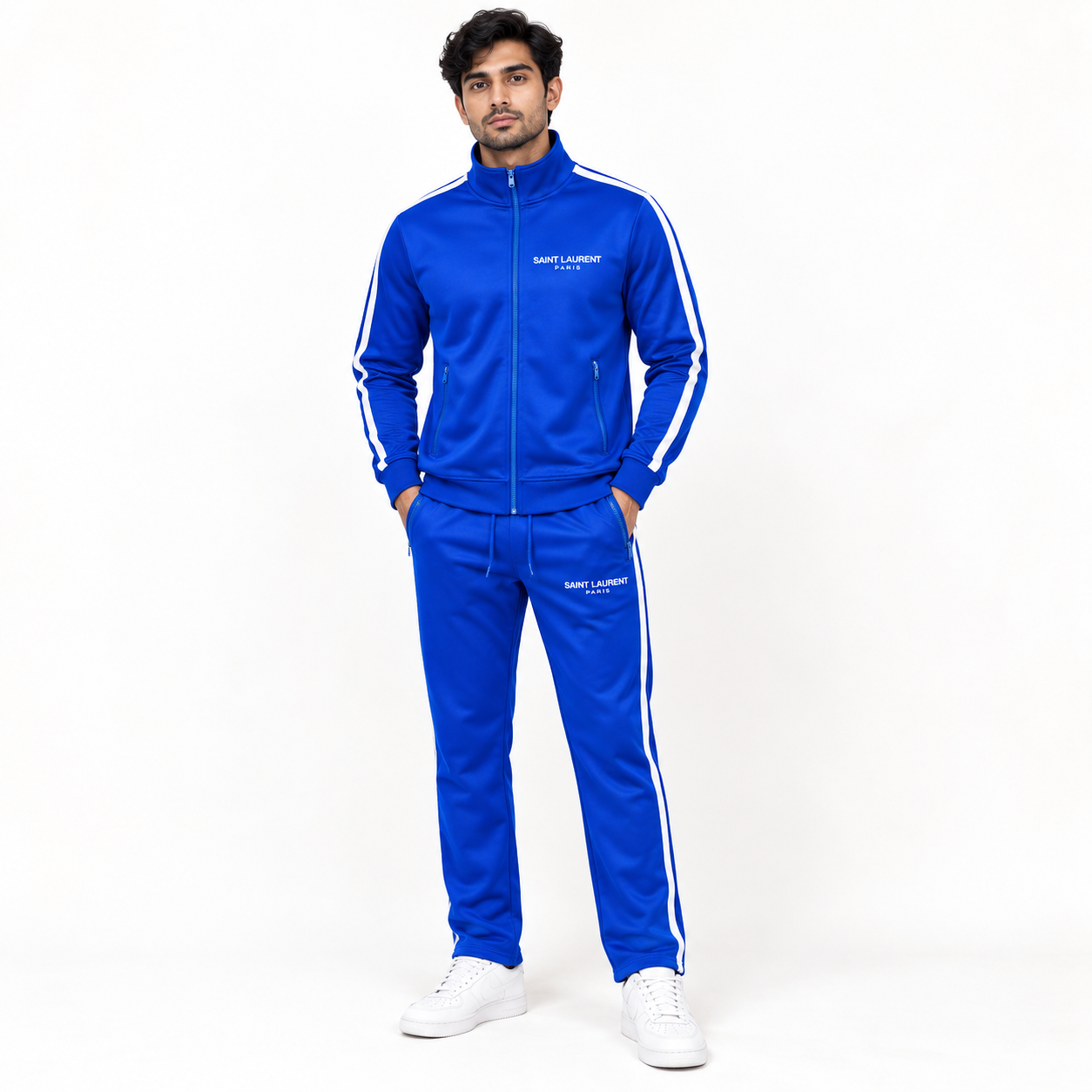 Men's Saint Laurent Dri-Fit TrackSuit | Color: Blue | View 1