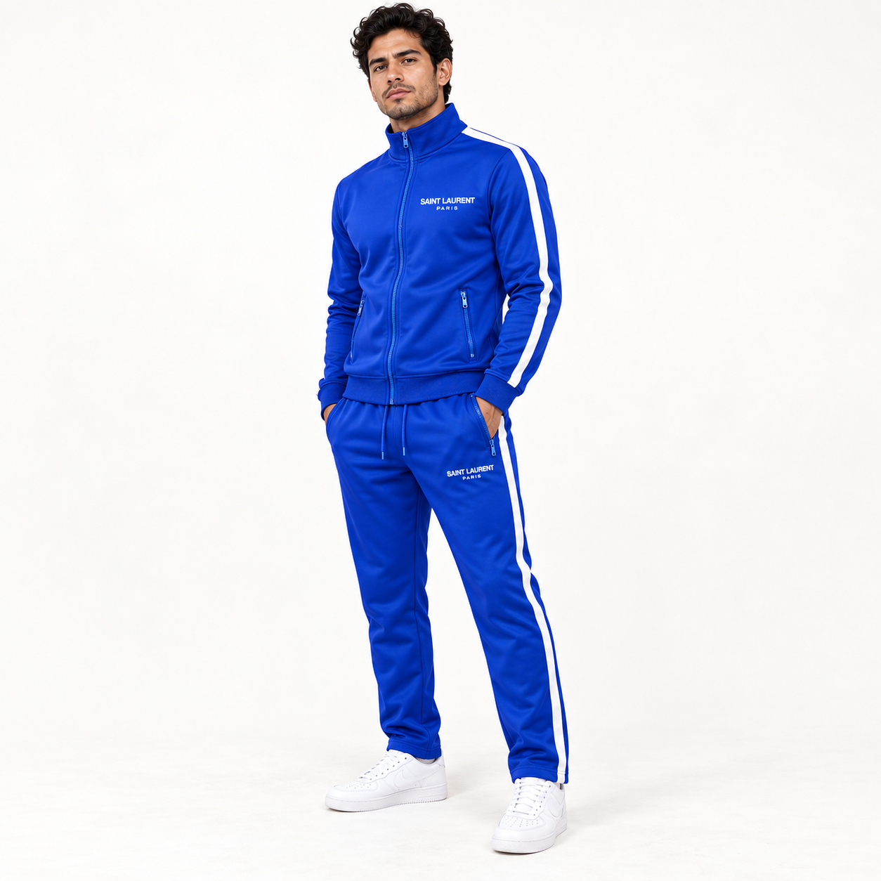 Men's Saint Laurent Dri-Fit TrackSuit | Color: Blue | View 2