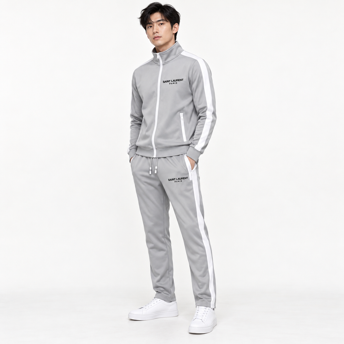 Men's Saint Laurent Dri-Fit TrackSuit | Color: Grey | View 2