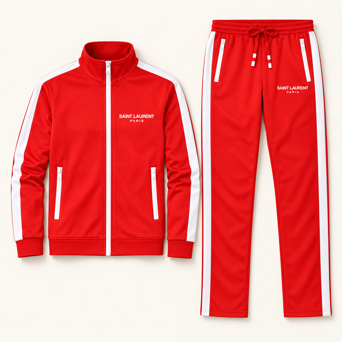 Men's Saint Laurent Dri-Fit TrackSuit | Color: Red | View 5