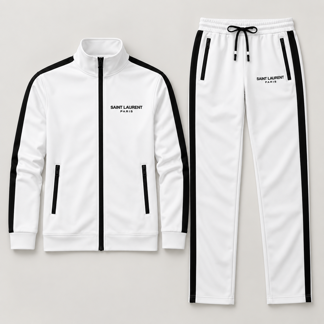 Men's Saint Laurent Dri-Fit TrackSuit | Color: White | View 5