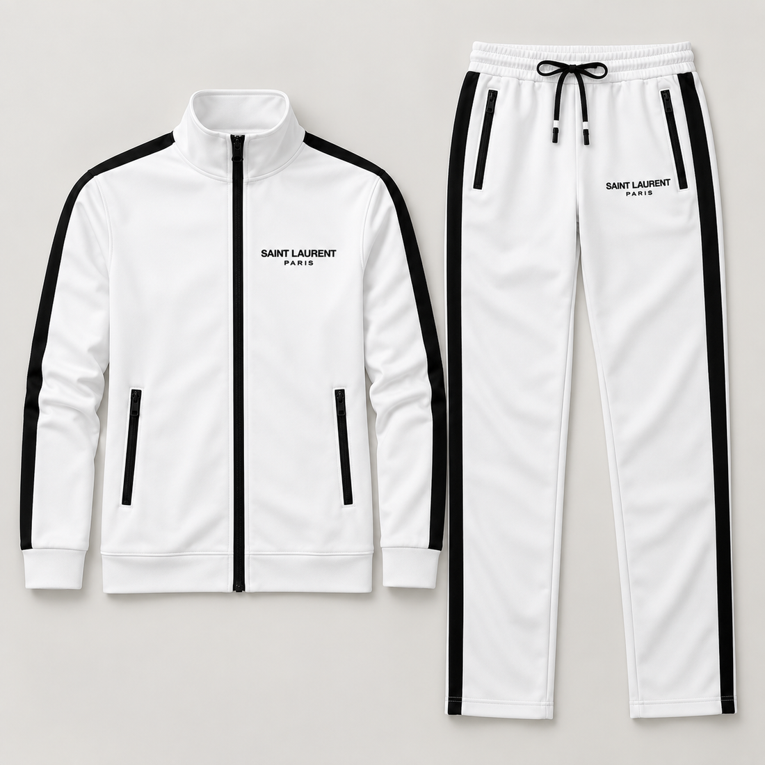 Men's Saint Laurent Dri-Fit TrackSuit | Color: White | View 5
