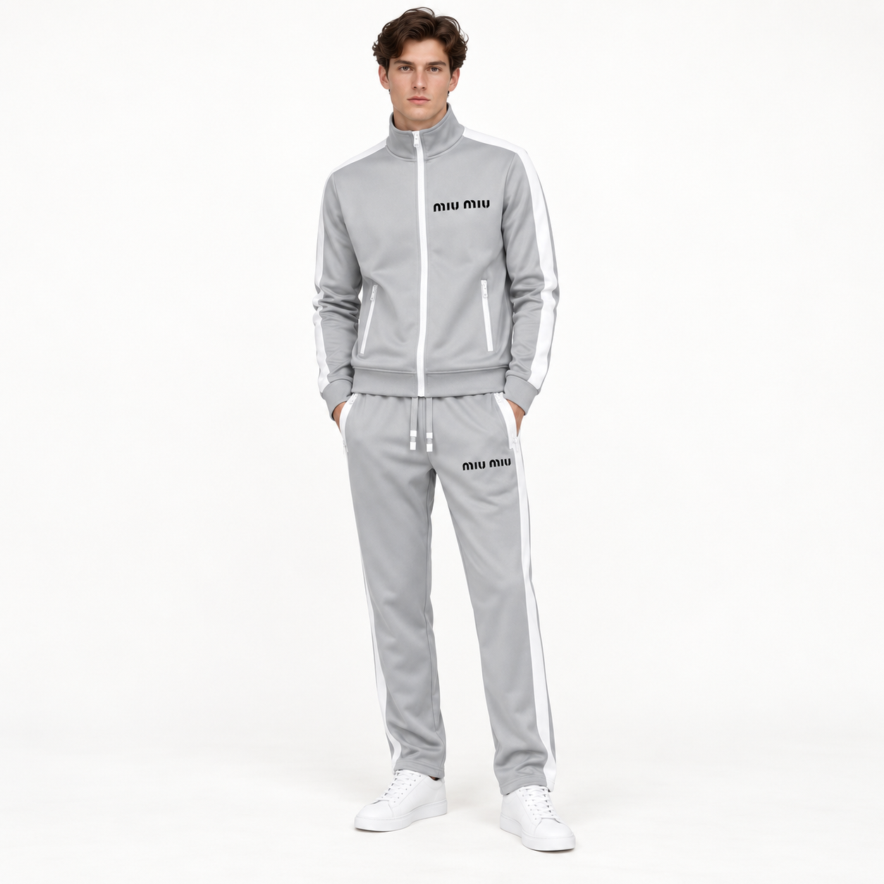 Men's Miu Miu Dri-Fit TrackSuit | Color: Grey | View 1