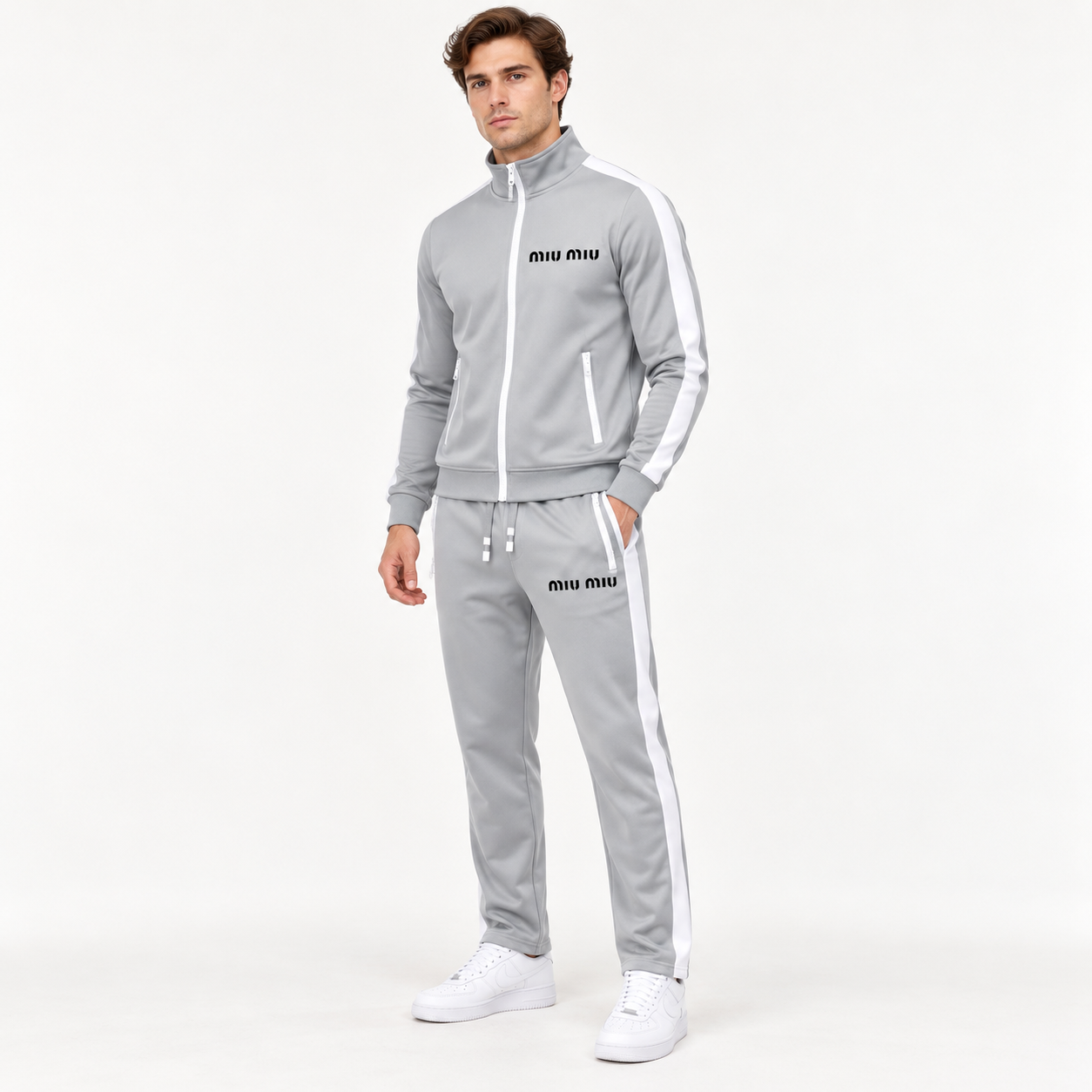 Men's Miu Miu Dri-Fit TrackSuit | Color: Grey | View 2
