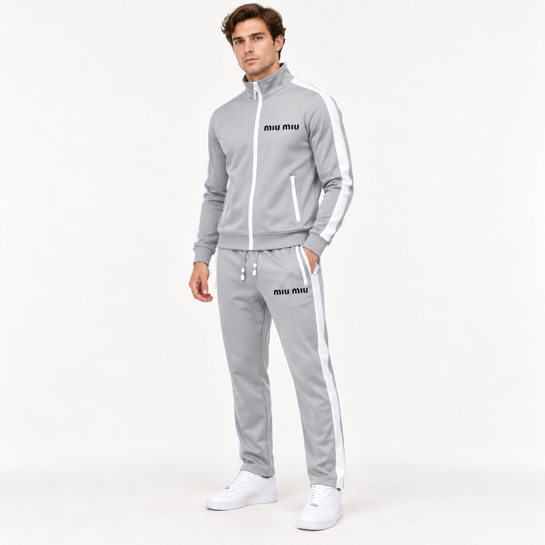 Men's Miu Miu Dri-Fit TrackSuit | Color: Grey | View 2