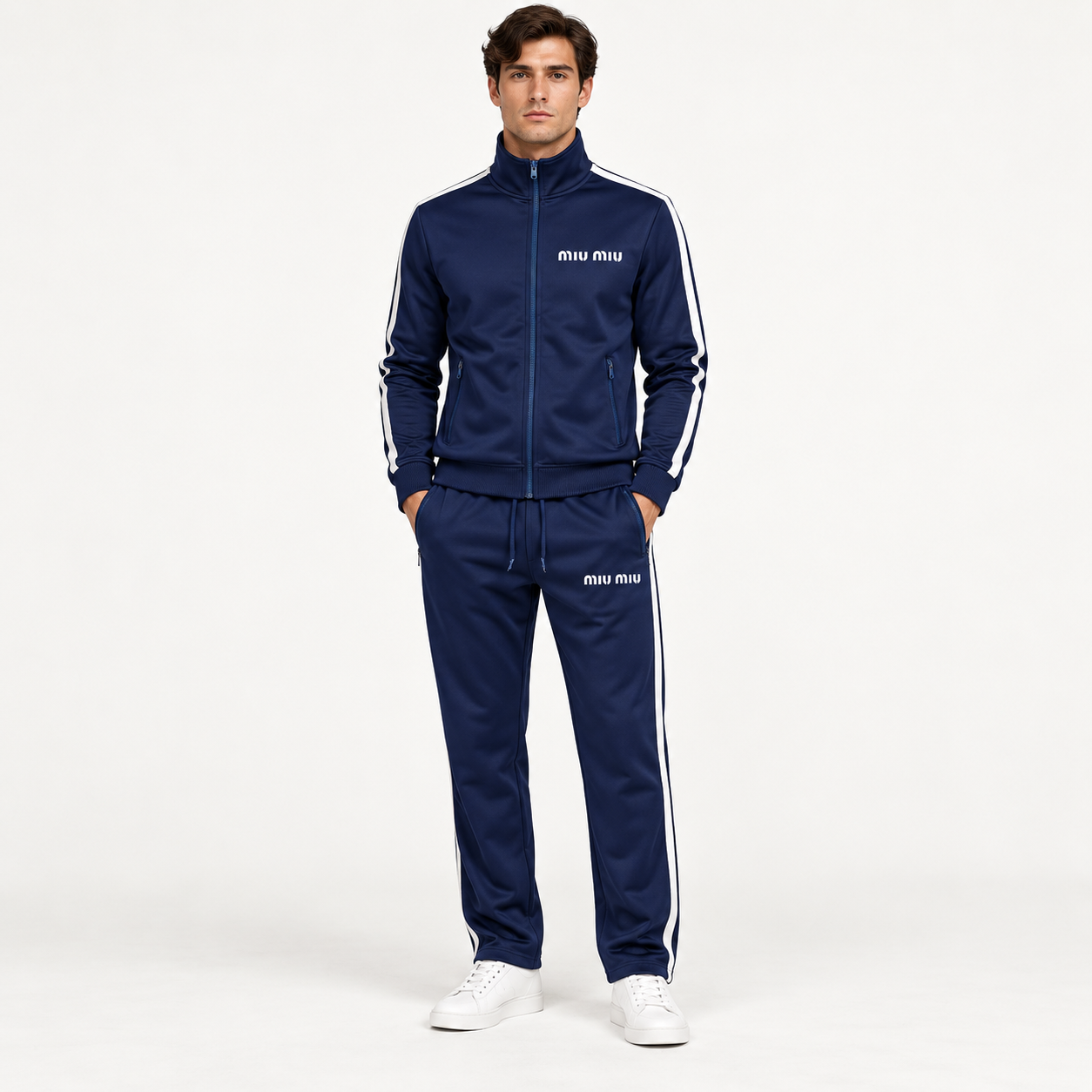 Men's Miu Miu Dri-Fit TrackSuit | Color: Navy | View 1
