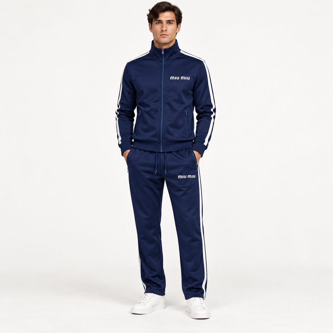 Men's Miu Miu Dri-Fit TrackSuit | Color: Navy | View 1