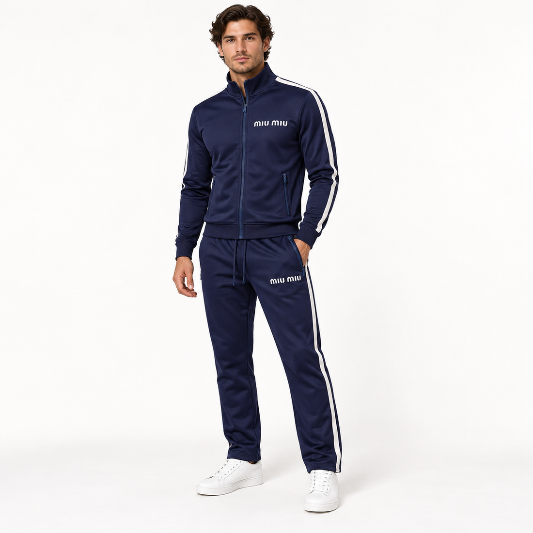 Men's Miu Miu Dri-Fit TrackSuit | Color: Navy | View 2