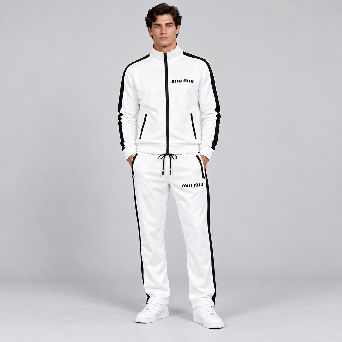 Men's Miu Miu Dri-Fit TrackSuit | Color: White | View 1