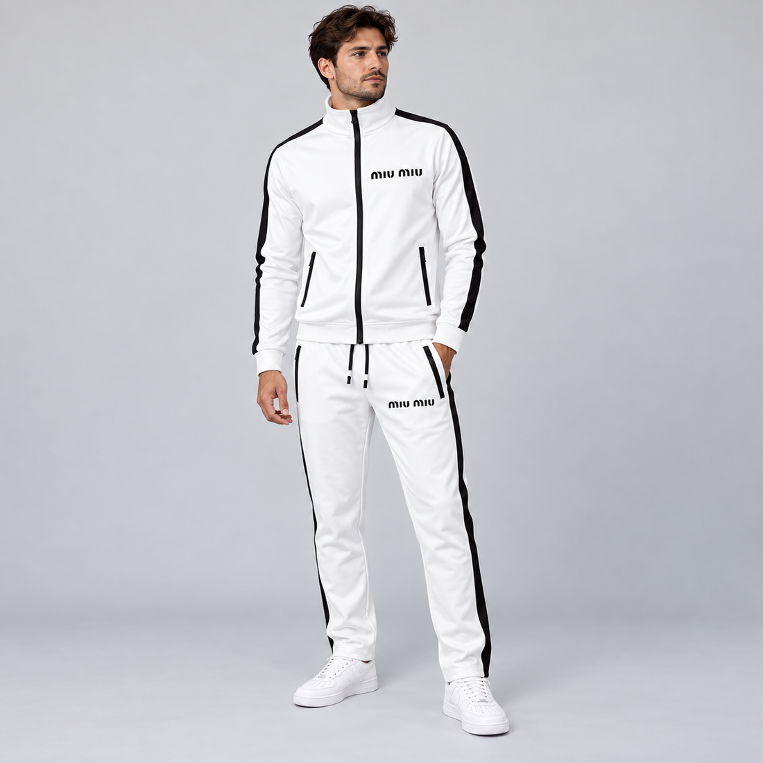 Men's Miu Miu Dri-Fit TrackSuit | Color: White | View 2