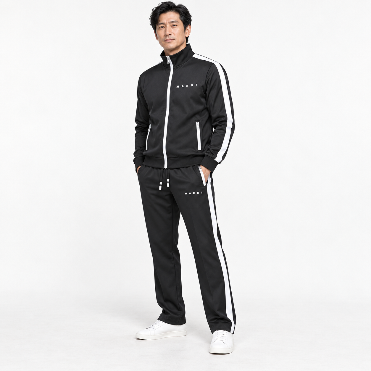 Men's Marni Dri-Fit TrackSuit | Color: Black | View 2