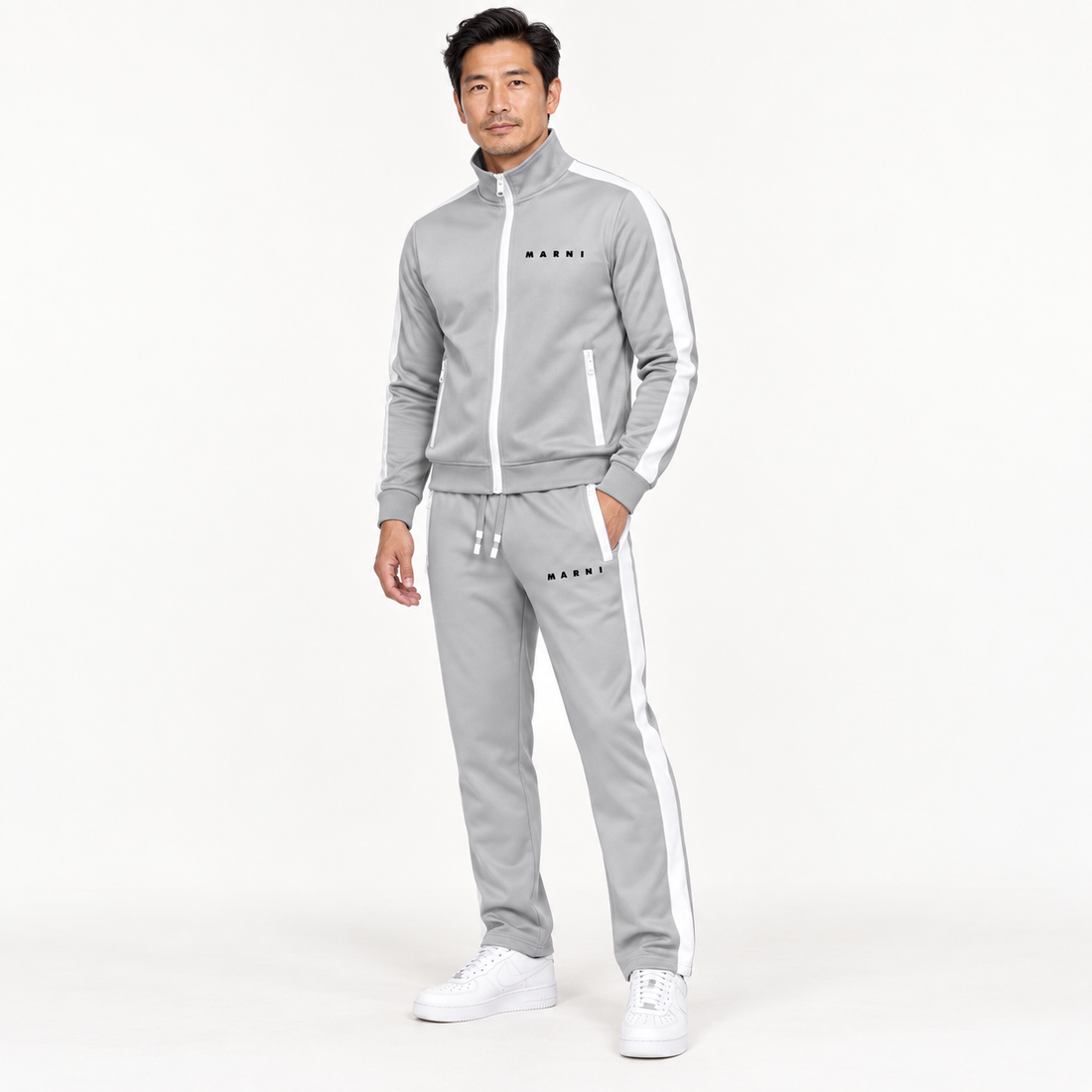 Men's Marni Dri-Fit TrackSuit | Color: Grey | View 2