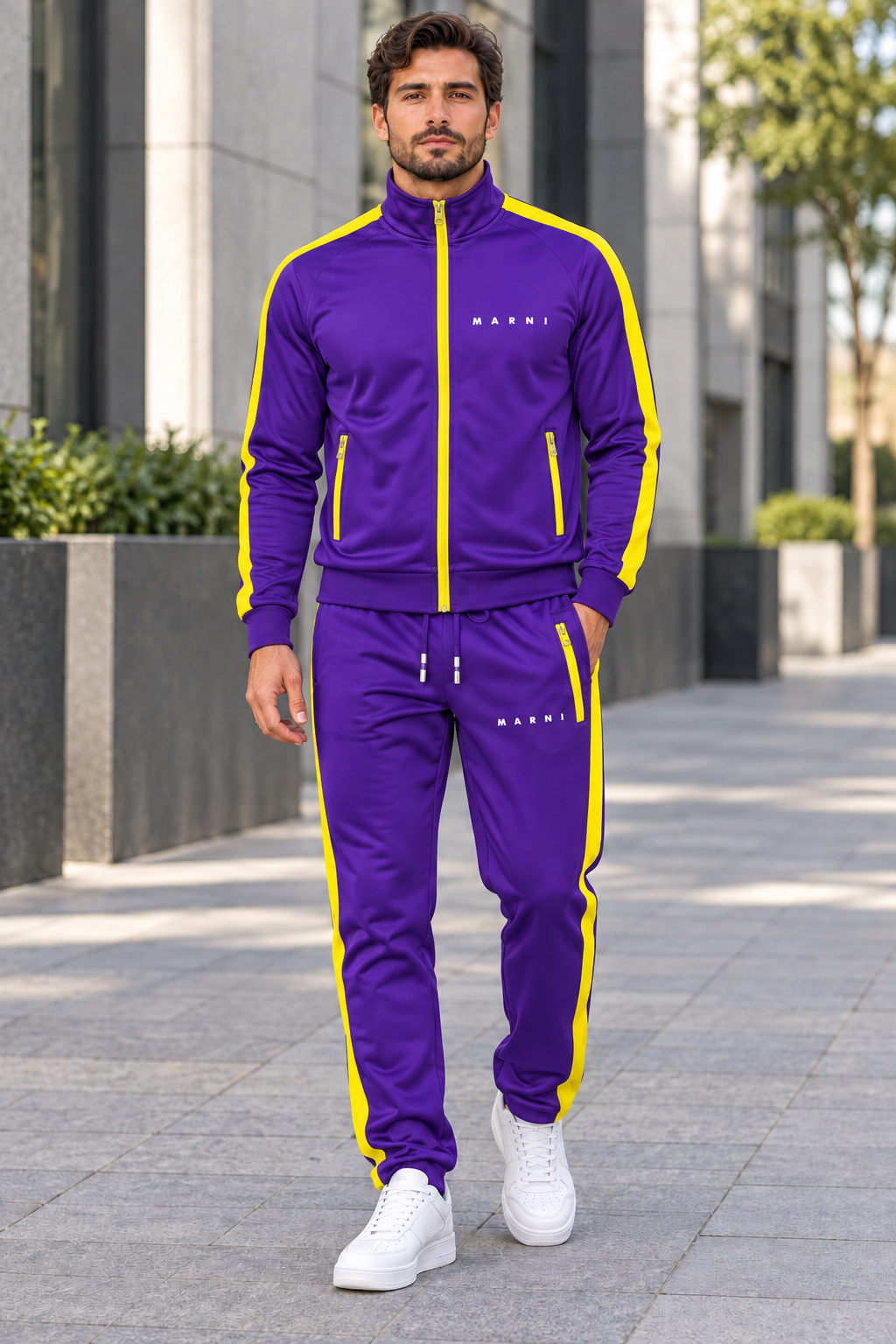 Men's Marni Dri-Fit TrackSuit | Color: Purple | Image 1