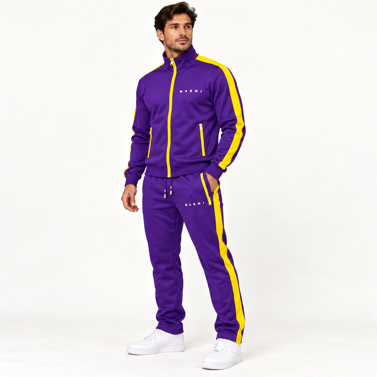 Men's Marni Dri-Fit TrackSuit | Color: Purple | Image 2