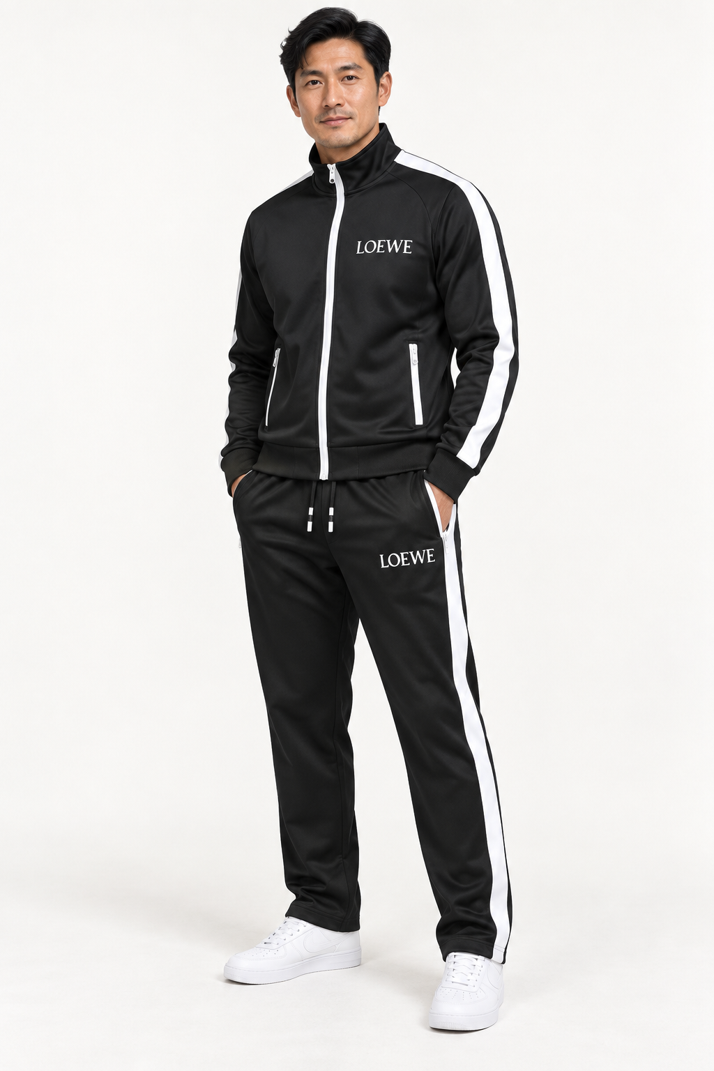 Men's Loewe Dri-Fit TrackSuit | Color: Black | View 2