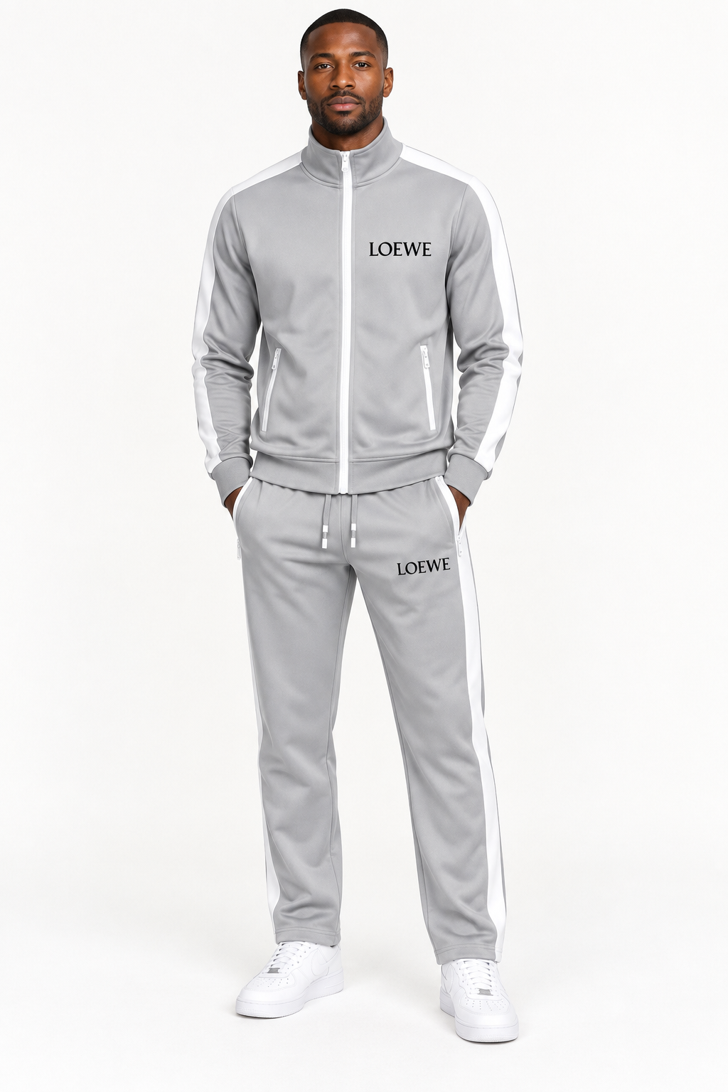 Men's Loewe Dri-Fit TrackSuit | Color: Grey | View 1