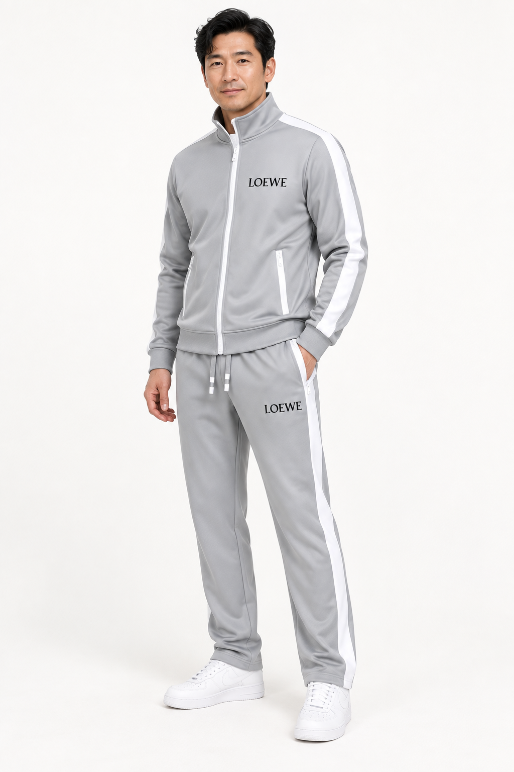 Men's Loewe Dri-Fit TrackSuit | Color: Grey | View 2