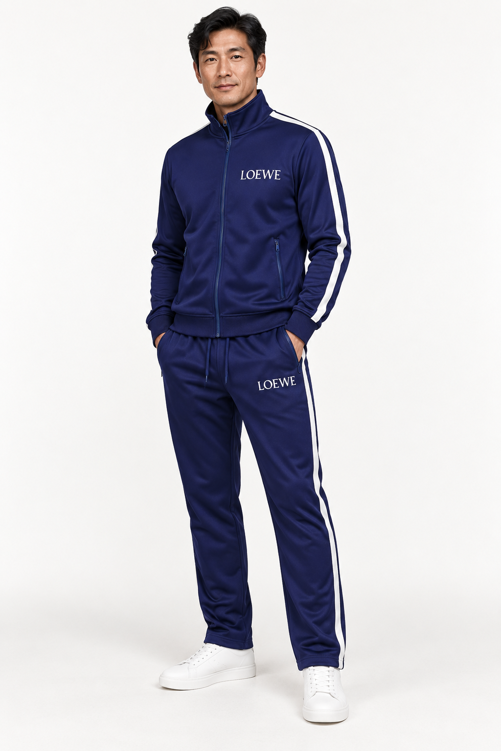 Men's Loewe Dri-Fit TrackSuit | Color: Navy | View 2