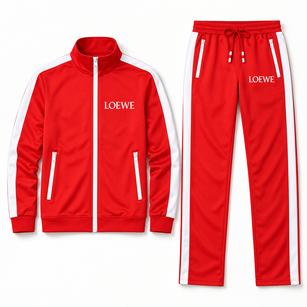 Men's Loewe Dri-Fit TrackSuit | Color: Red | View 5