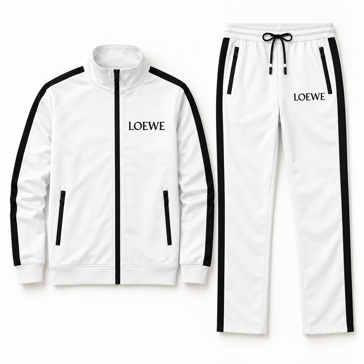 Men's Loewe Dri-Fit TrackSuit | Color: White | View 5