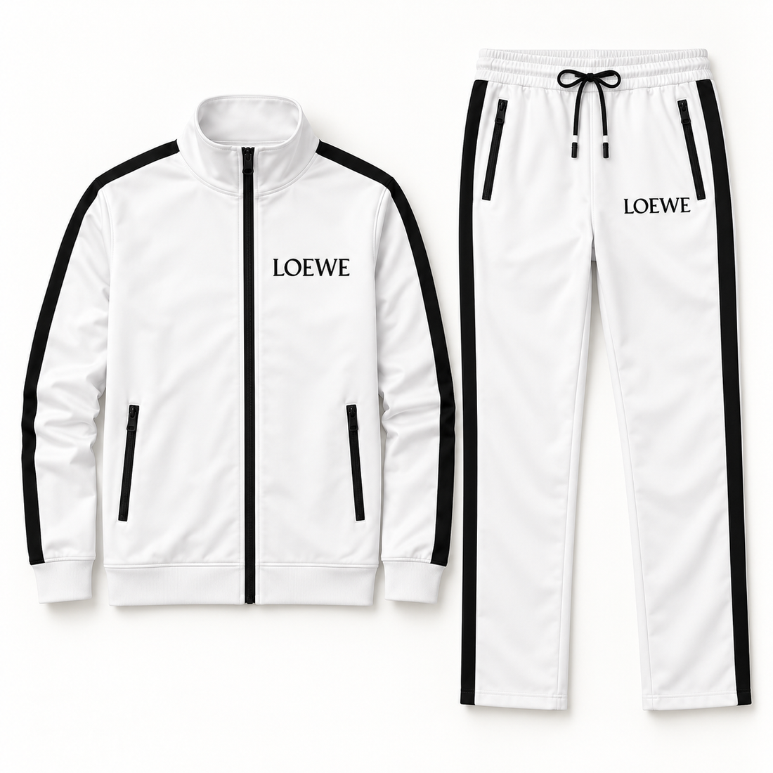 Men's Loewe Dri-Fit TrackSuit | Color: White | View 5