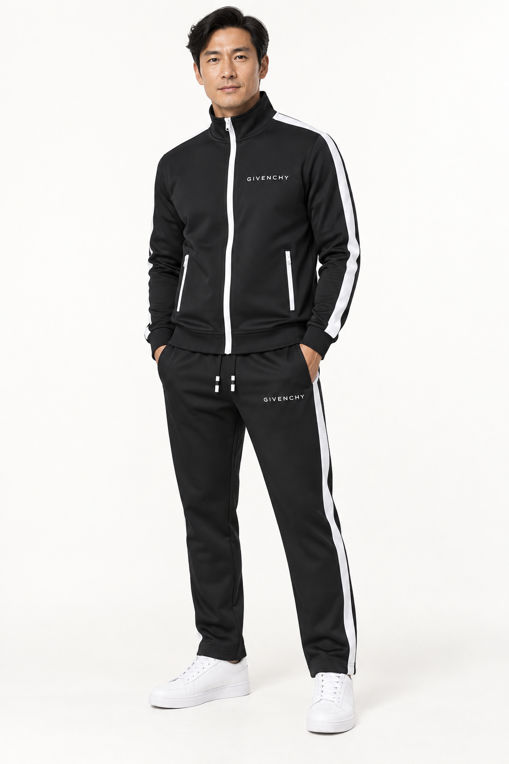 Men's Givenchy Dri-Fit TrackSuit | Color: Black | View 2