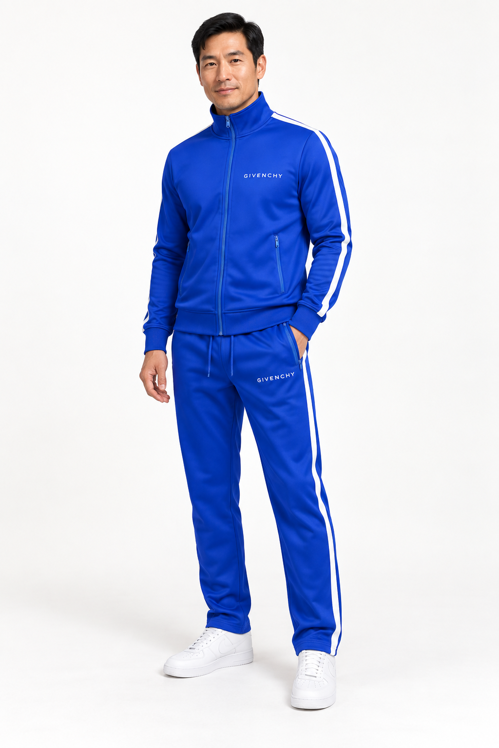 Men's Givenchy Dri-Fit TrackSuit | Color: Blue | View 2