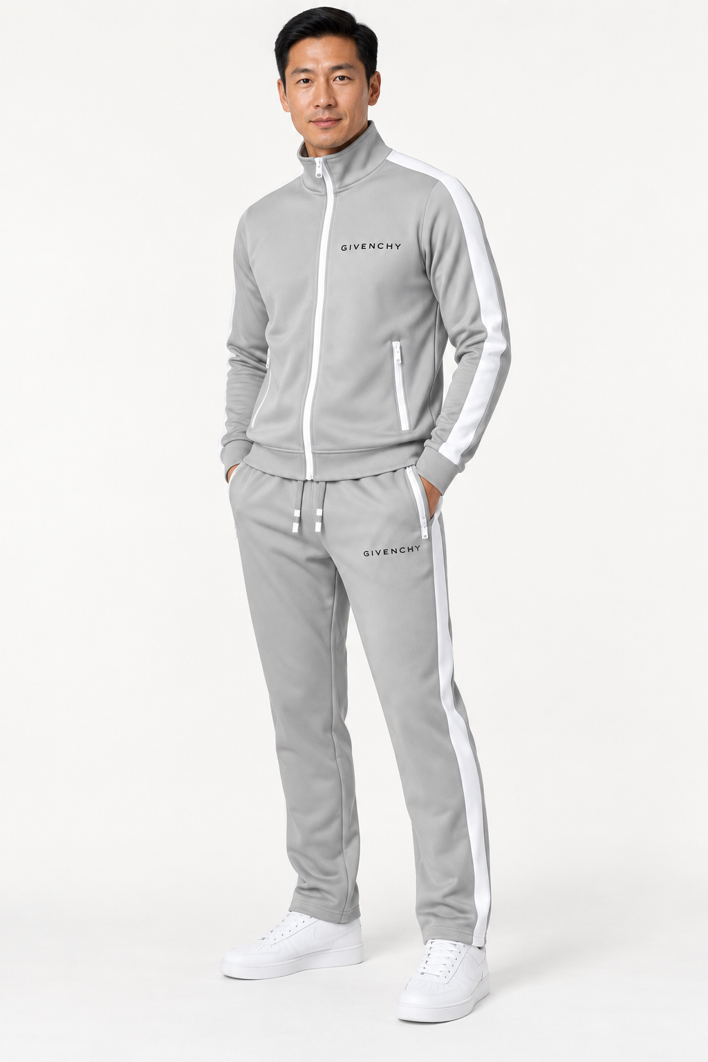 Men's Givenchy Dri-Fit TrackSuit | Color: Grey | View 2