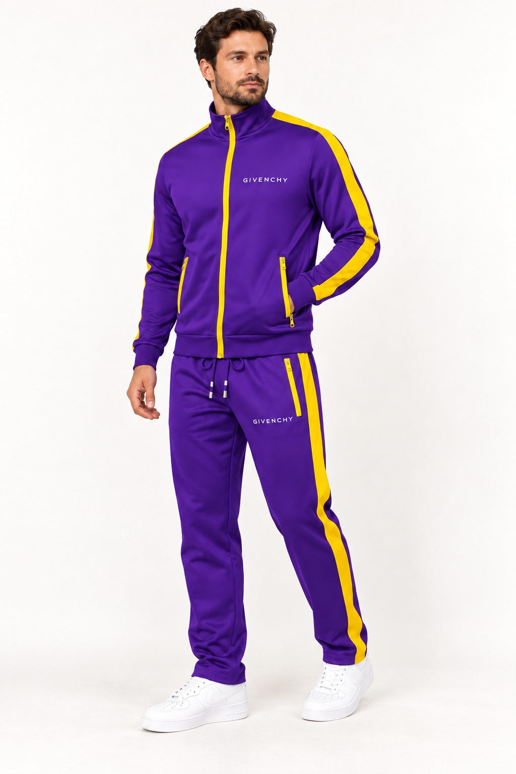Men's Givenchy Dri-Fit TrackSuit | Color: Purple | Image 2