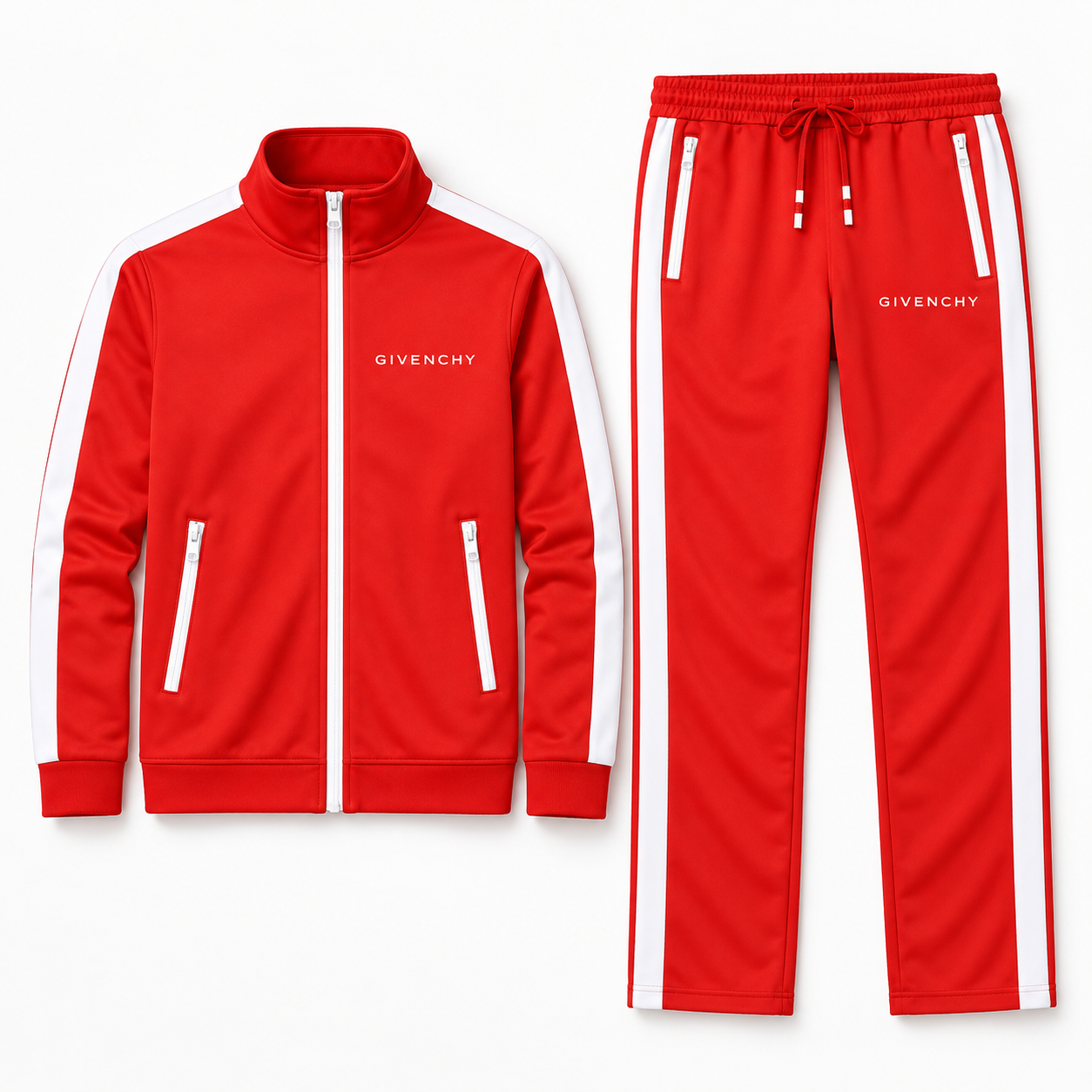 Men's Givenchy Dri-Fit TrackSuit | Color: Red | View 5