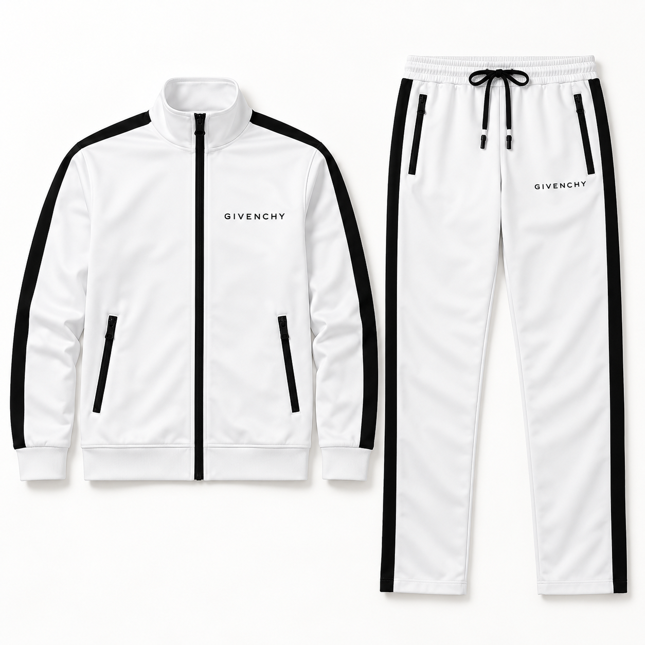 Men's Givenchy Dri-Fit TrackSuit | Color: White | View 5