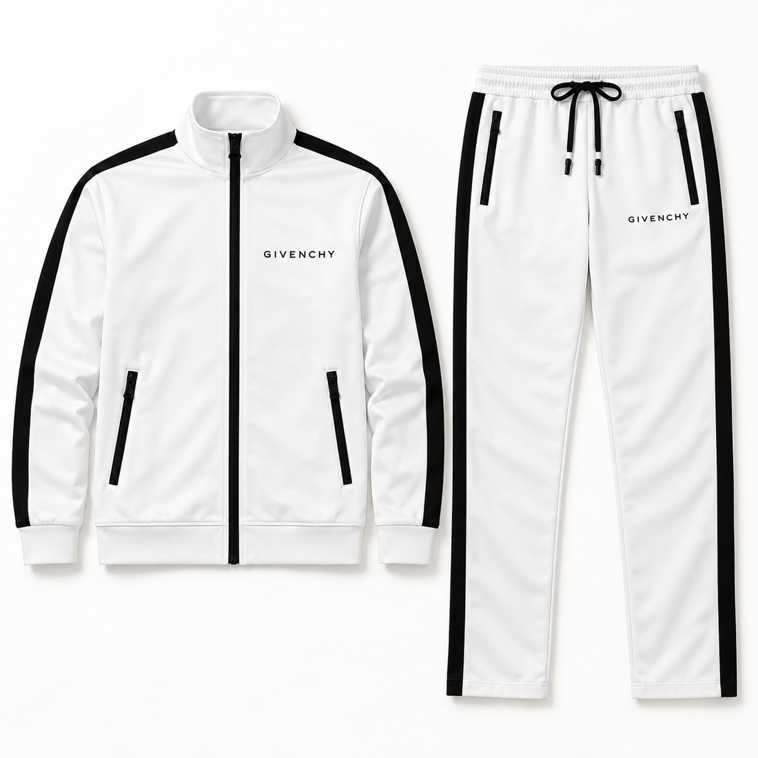 Men's Givenchy Dri-Fit TrackSuit | Color: White | View 5