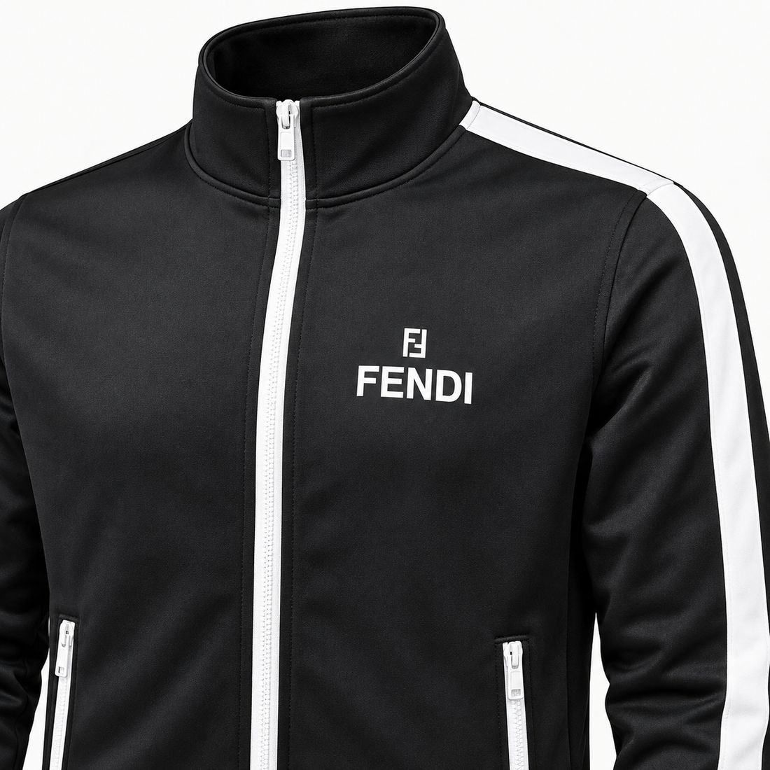 Men's Fendi Dri-Fit TrackSuit | Color: Black | View 3