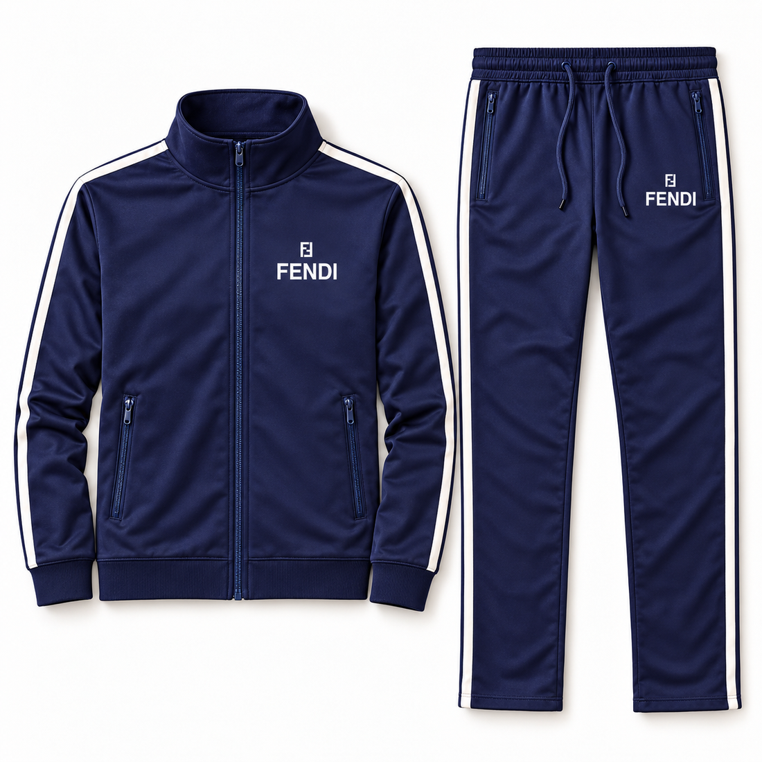 Men's Fendi Dri-Fit TrackSuit | Color: Navy | View 5