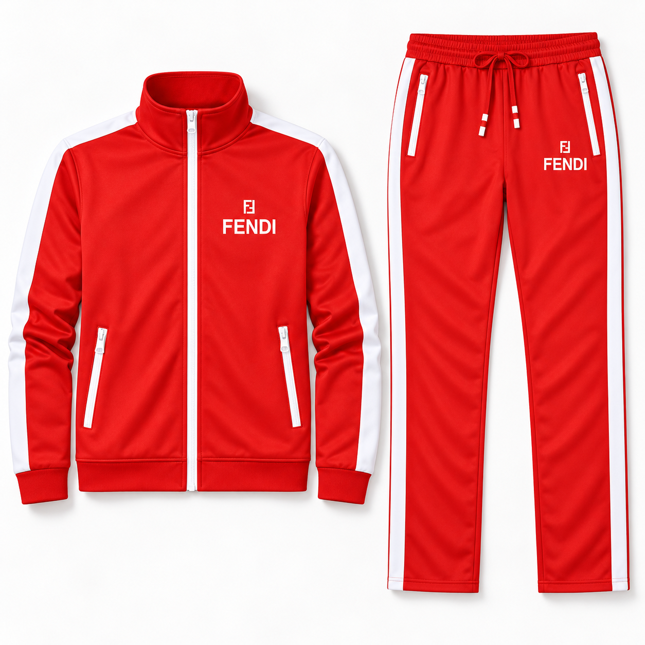 Men's Fendi Dri-Fit TrackSuit | Color: Red | View 5
